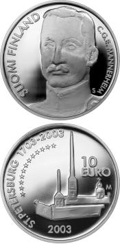 300 jaar Sint Petersburg 10 euro Finland 2003 Proof